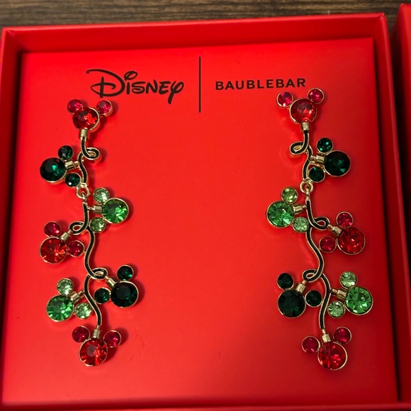 Baublebar Mickey Mouse ornament dangle earrings Disney NIB - Picture 1 of 4
